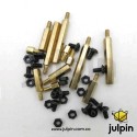 Set de separadores o soportes de bronce para PCB